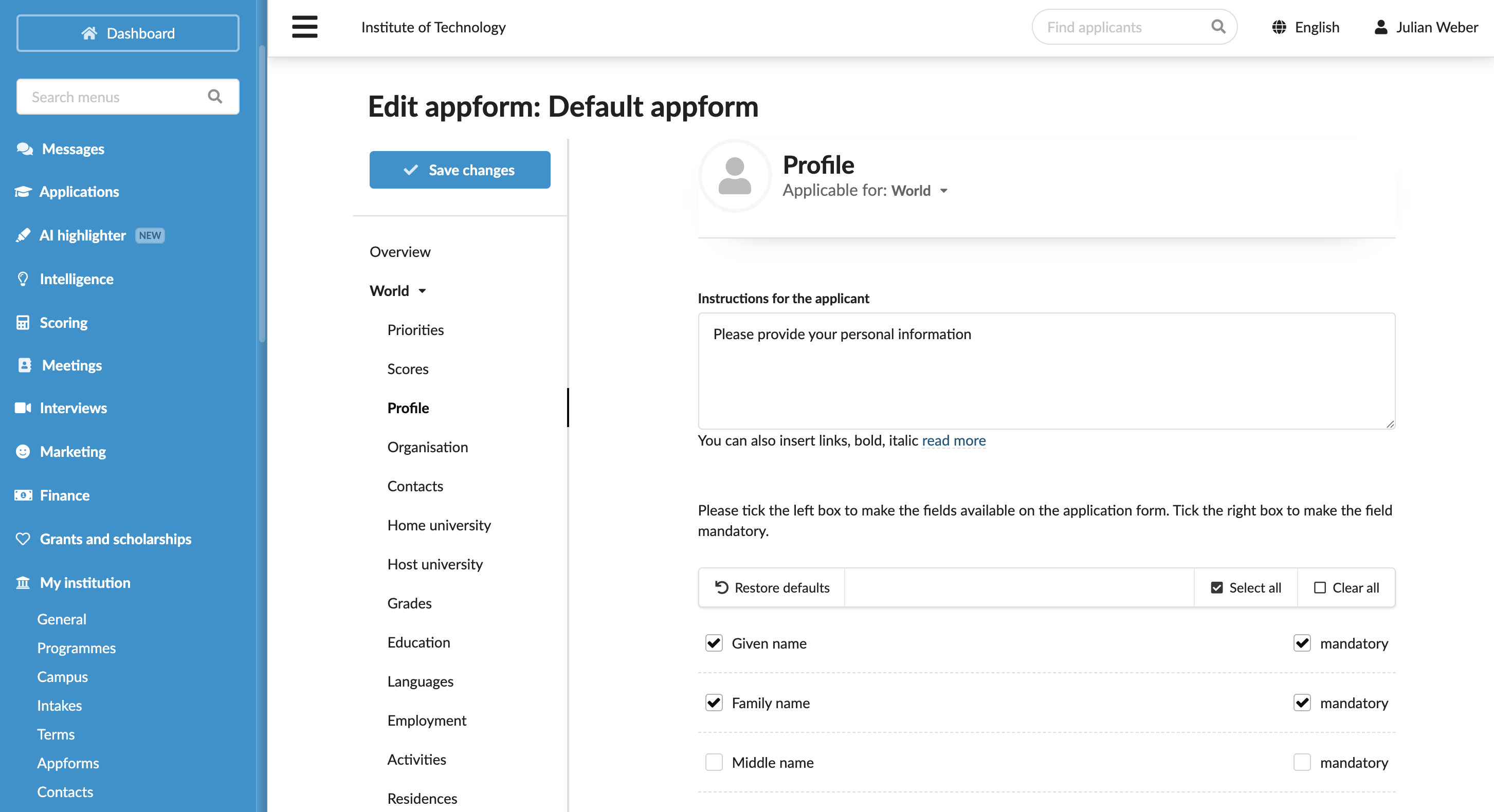 Adding appforms