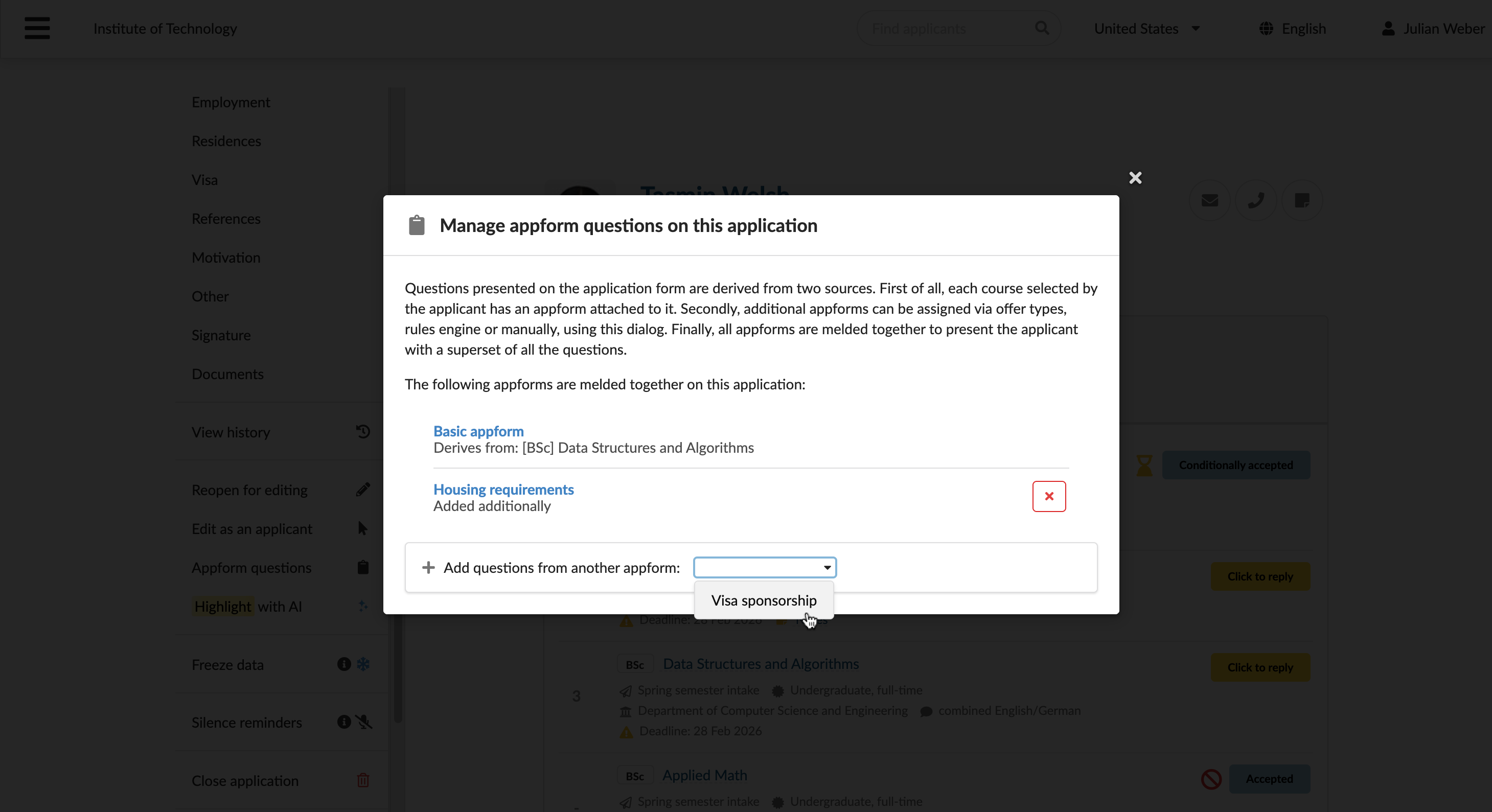 Manually attaching appforms