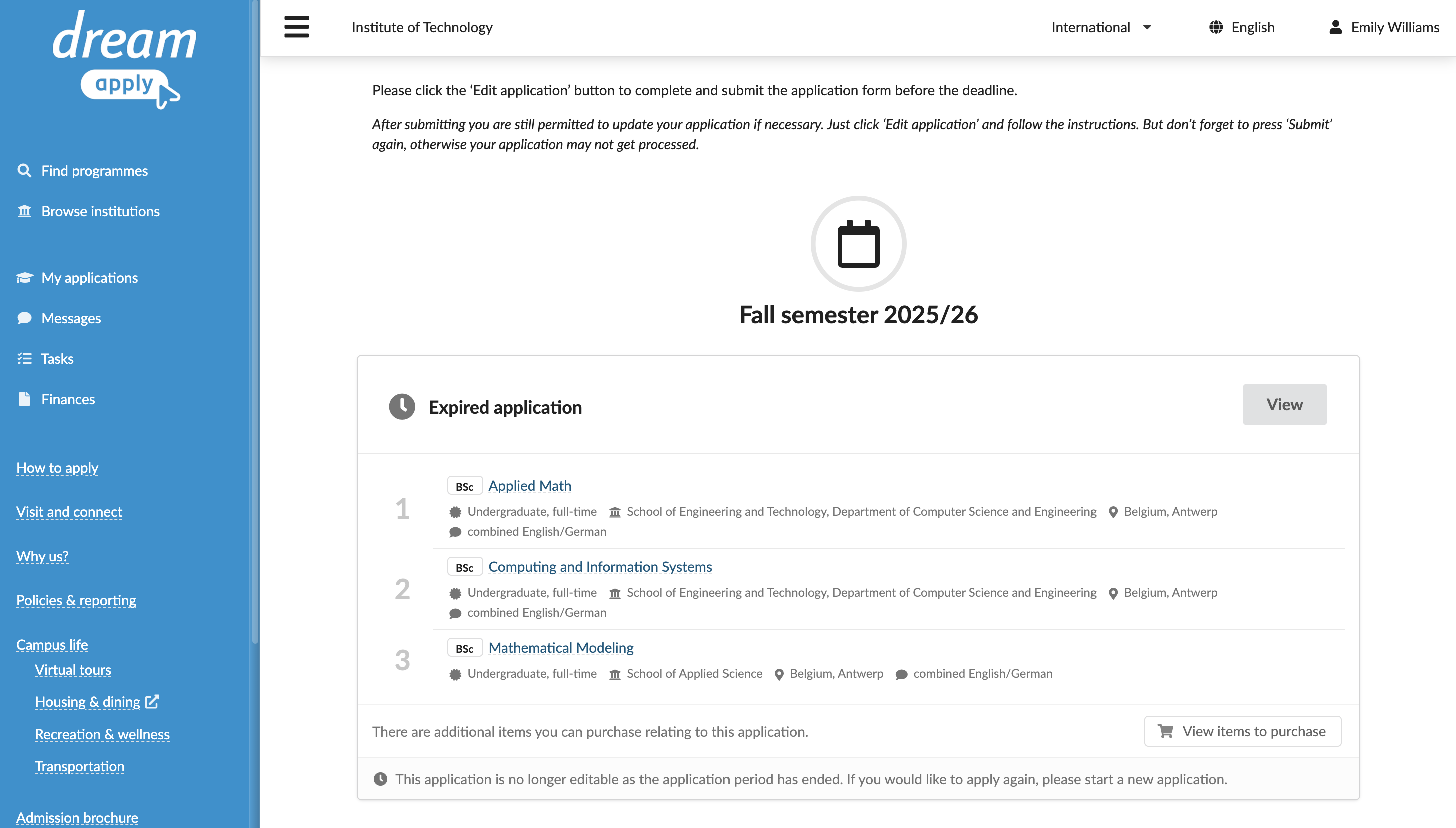 Expired application