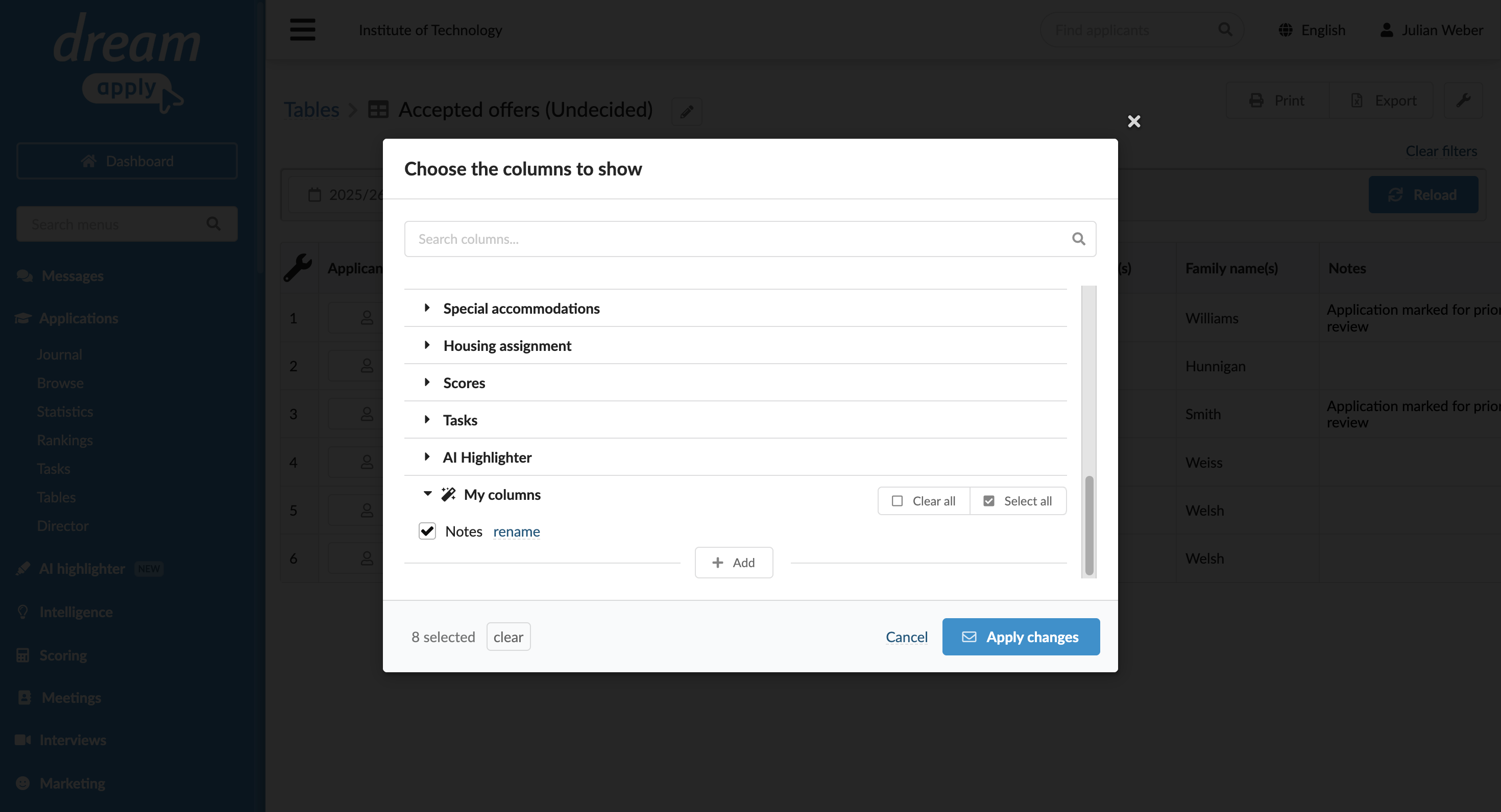 Adding custom columns