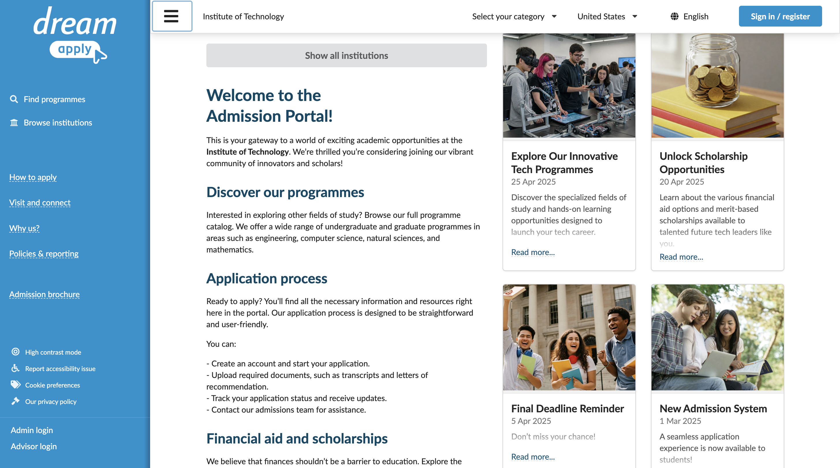 Front page