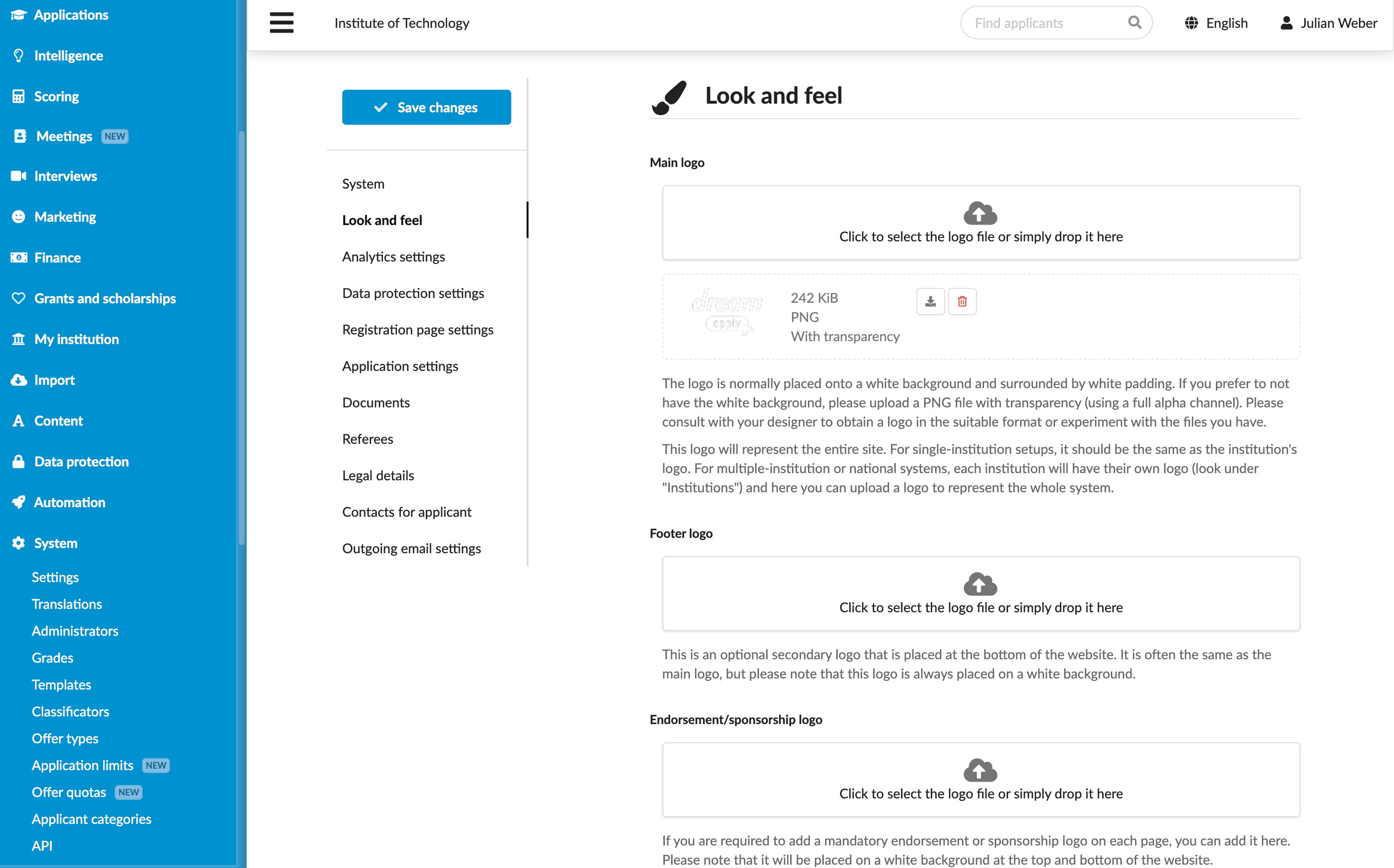 Customize email look and feel