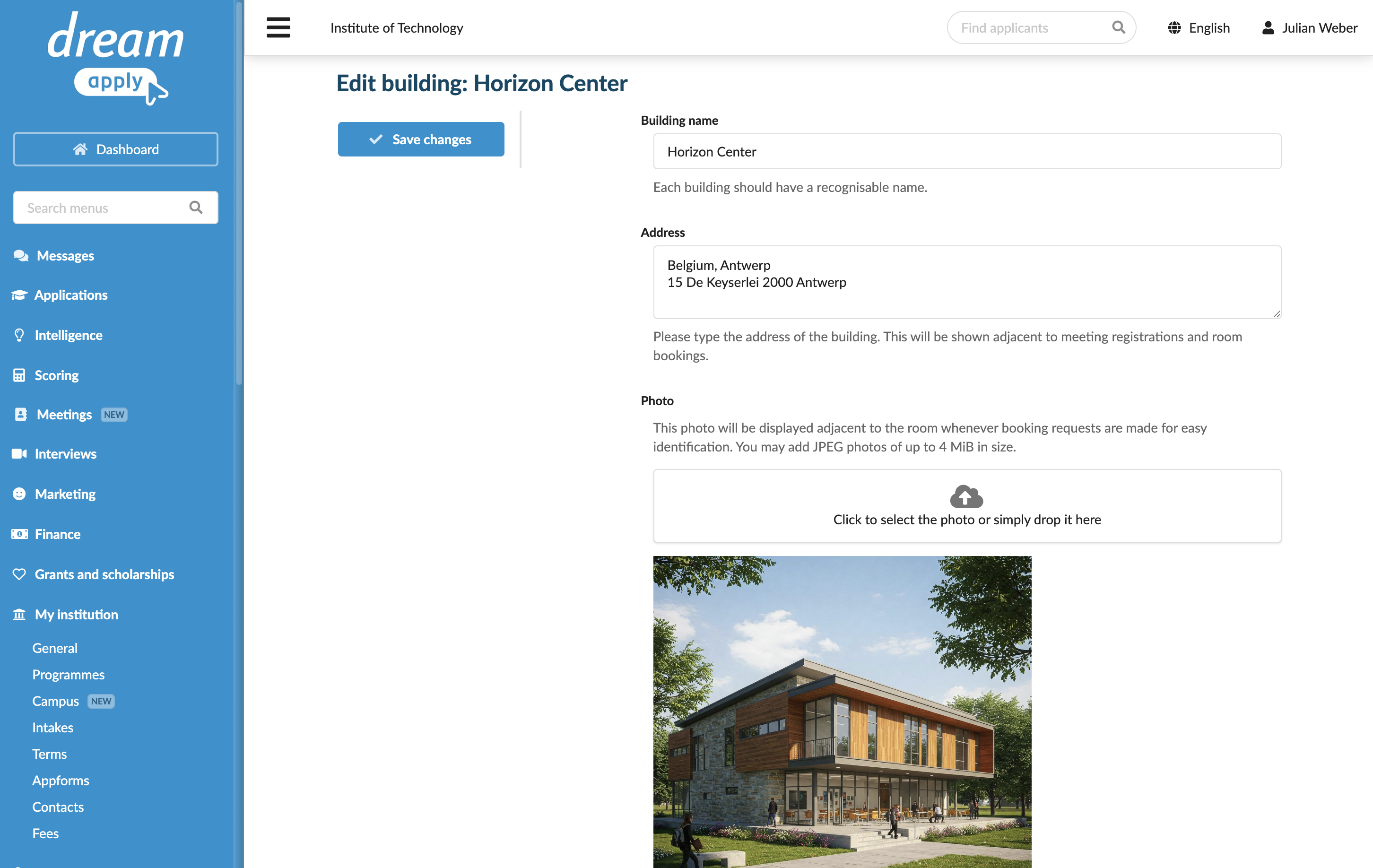 Adding institution buildings
