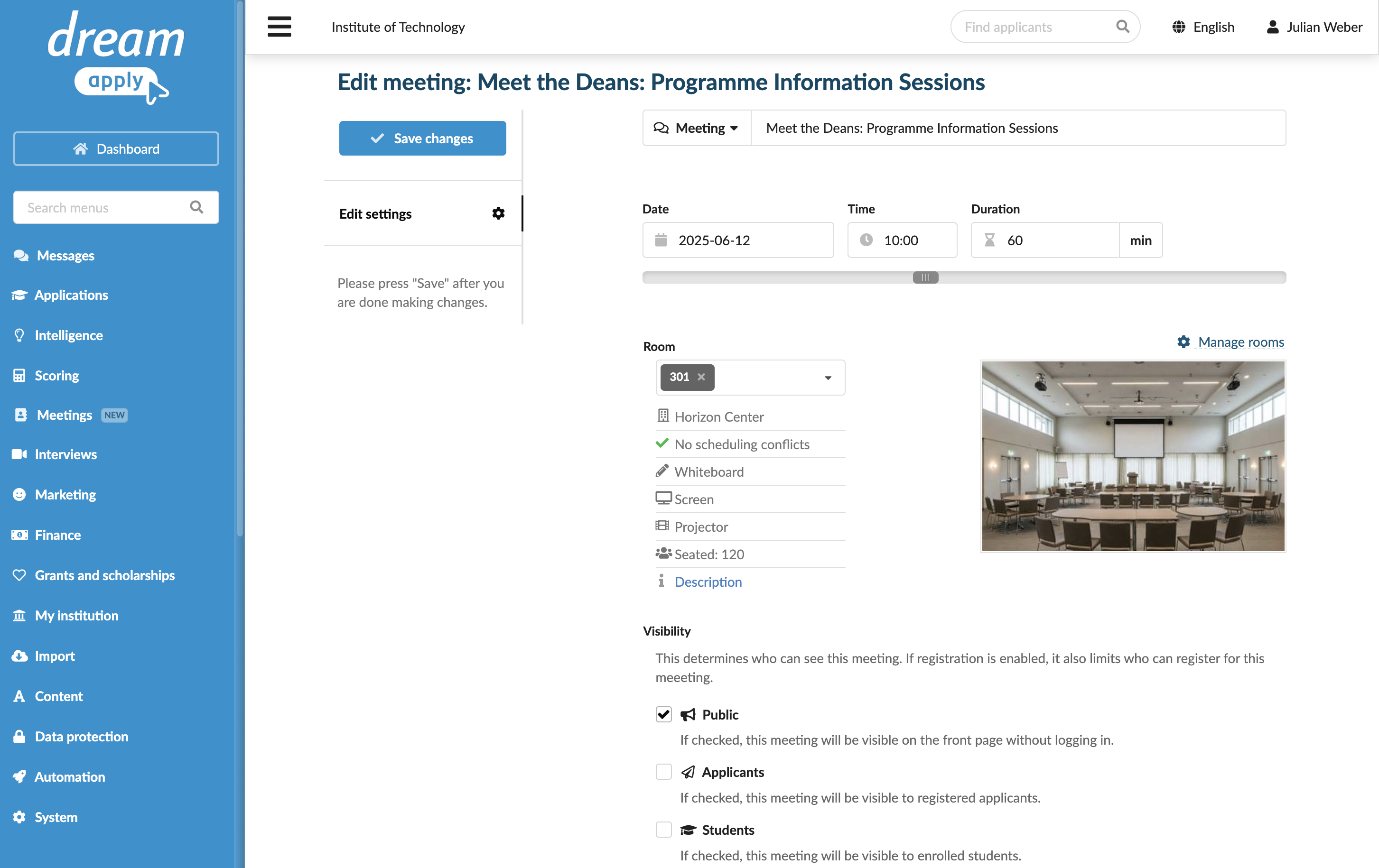 Scheduling meetings