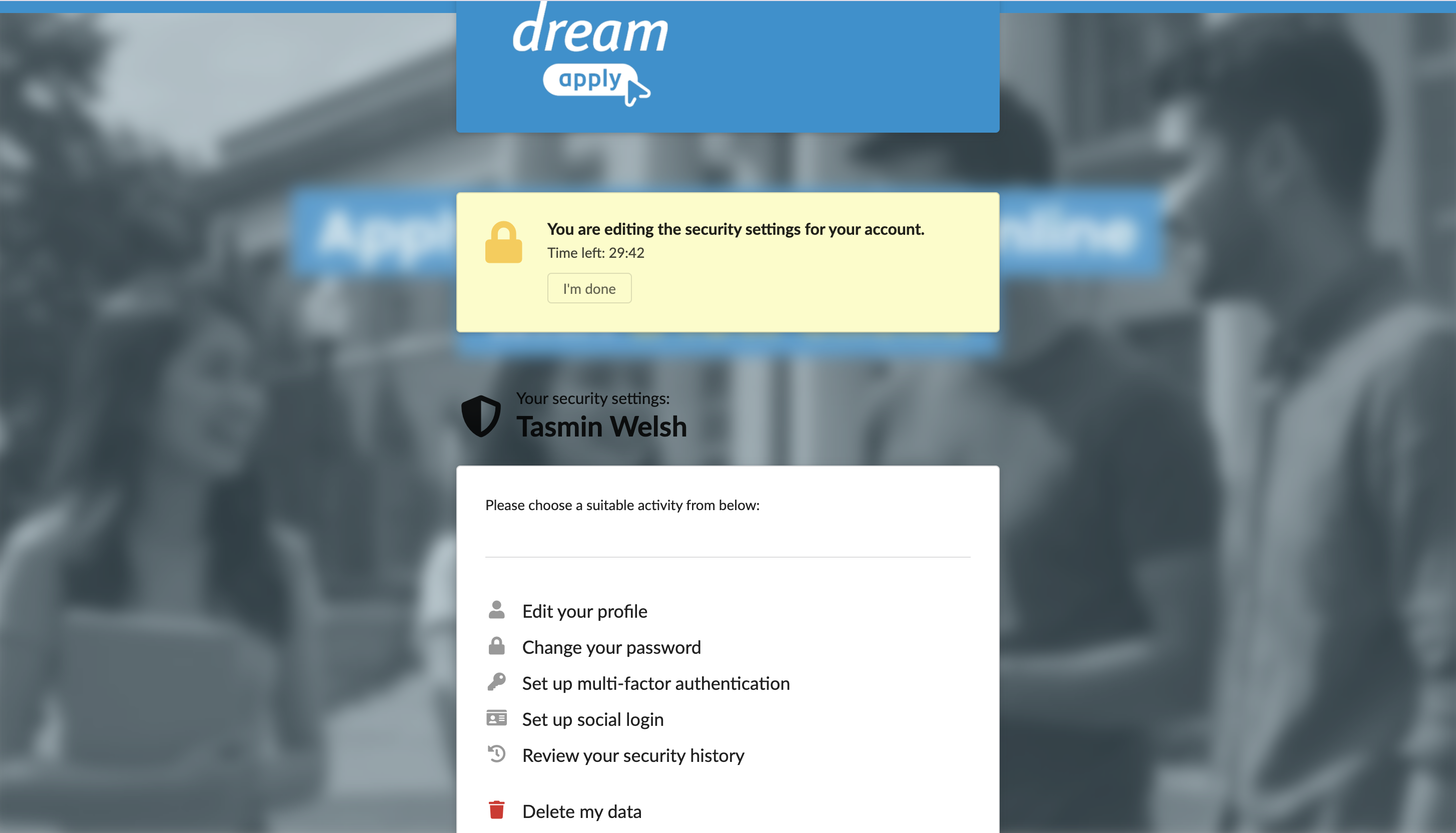 Requesting DreamID deletion
