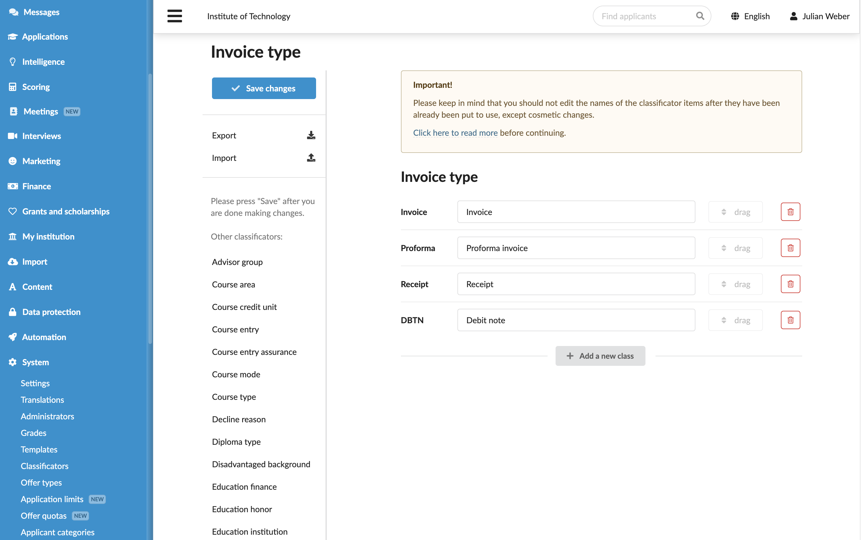 Defining document types