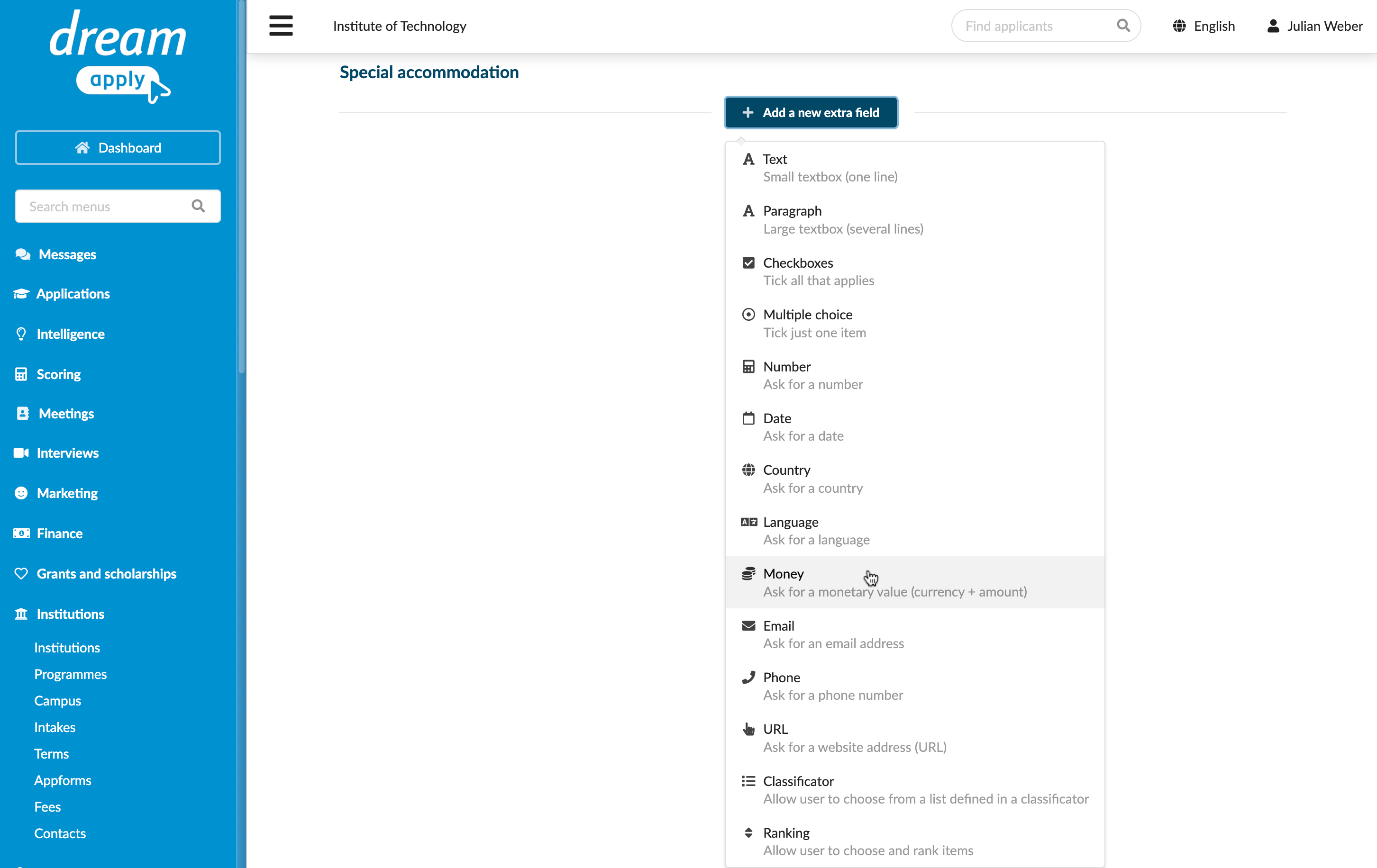 Adding extra fields