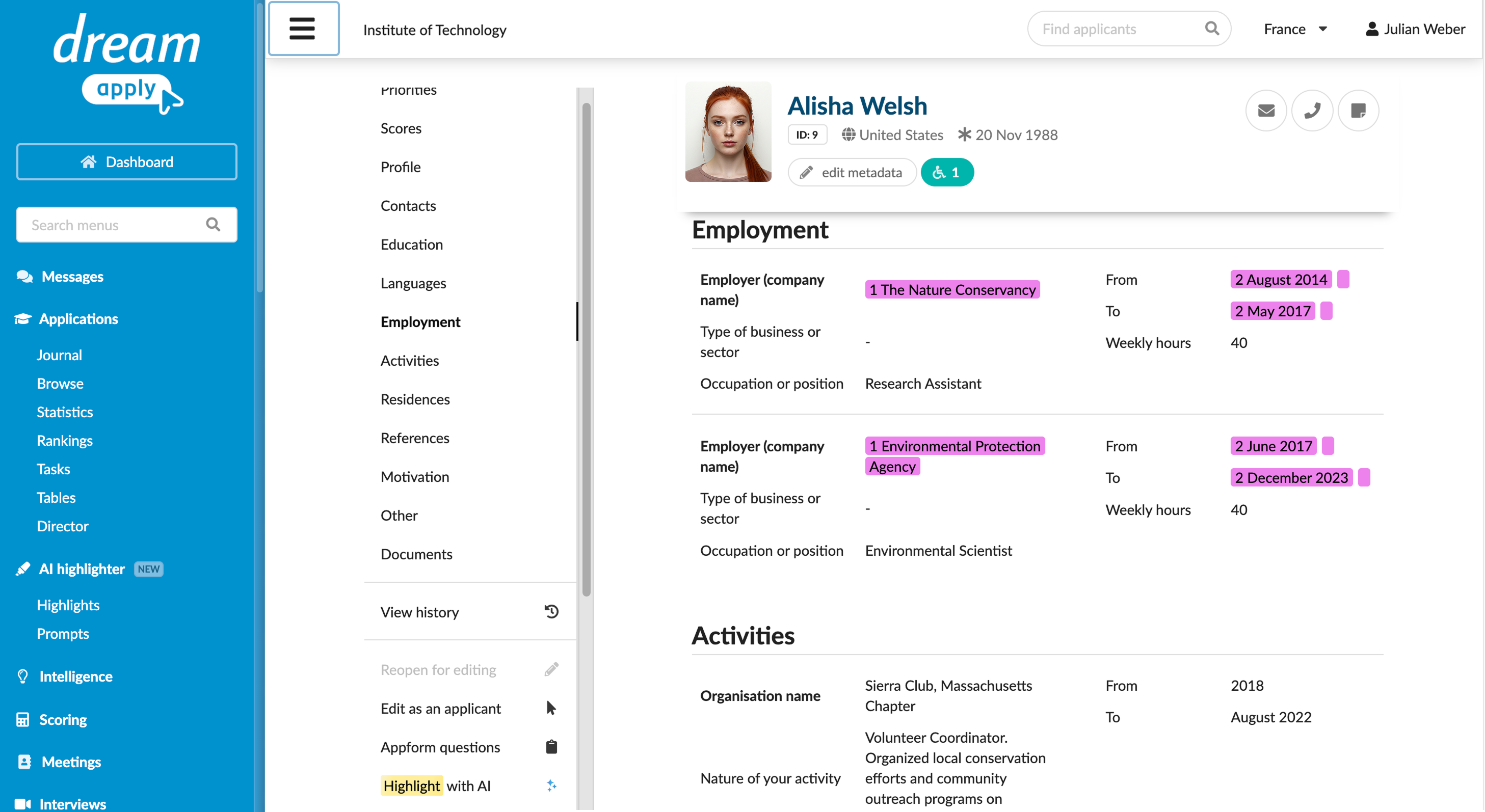 Viewing source fields and data