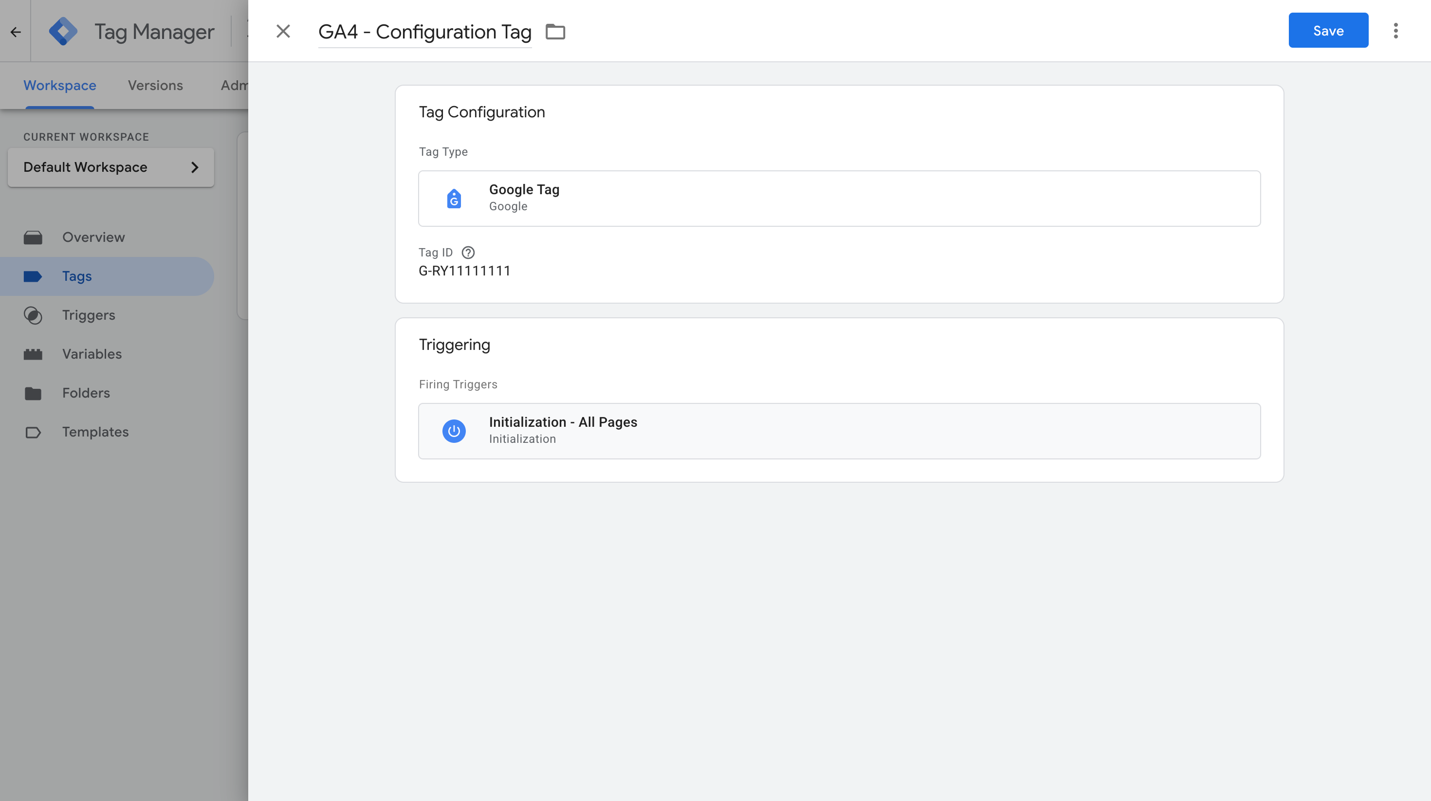 Setting a configuration tag