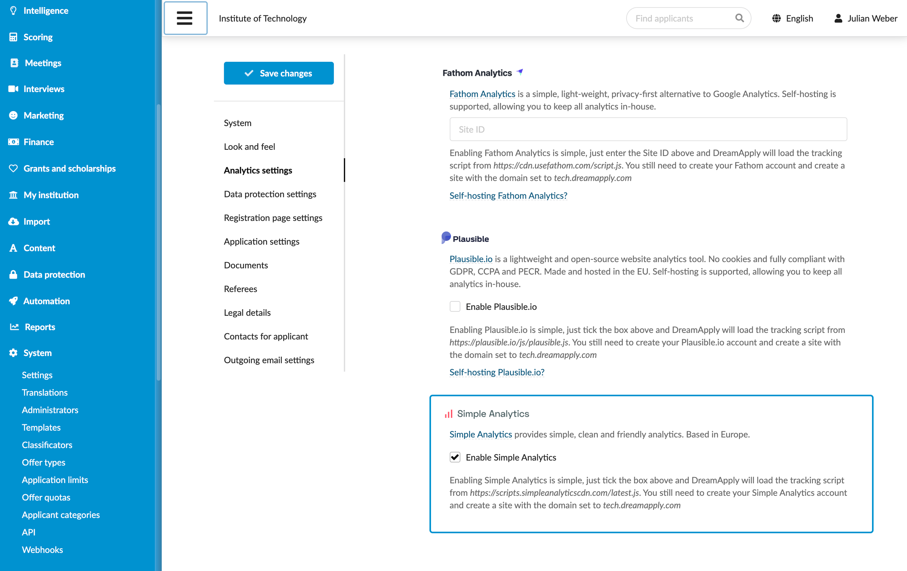 Enabling Simple Analytics