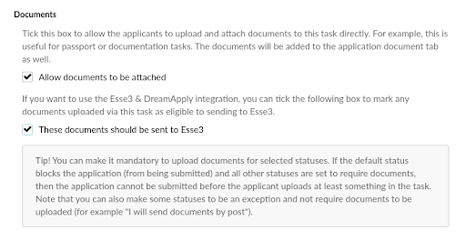 Indicating documents