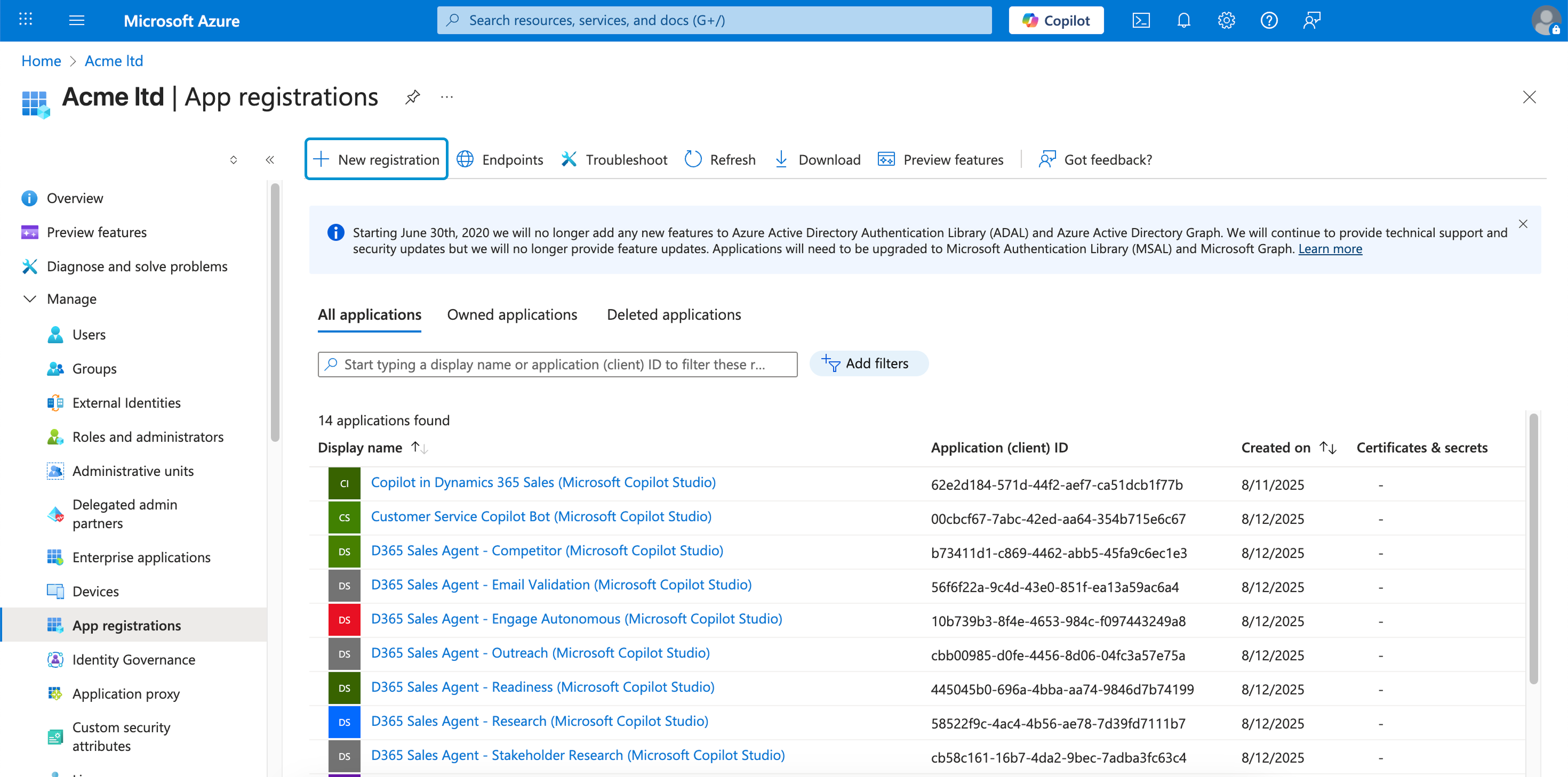 Adding a new registration