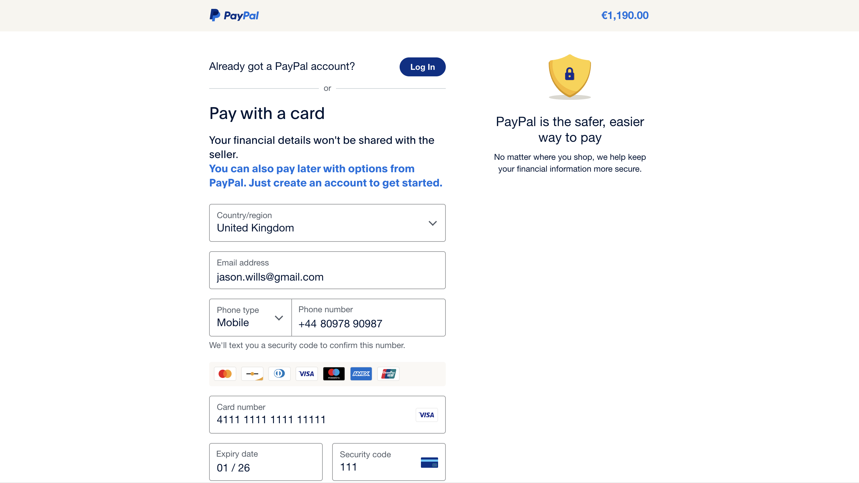 Setting up PayPal payment options
