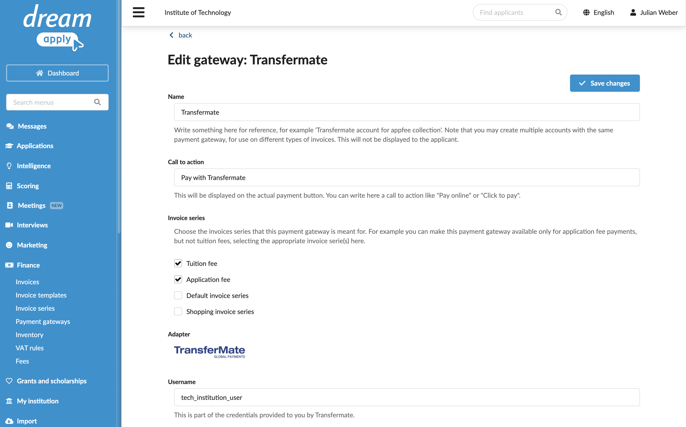 Integrating with TransferMate