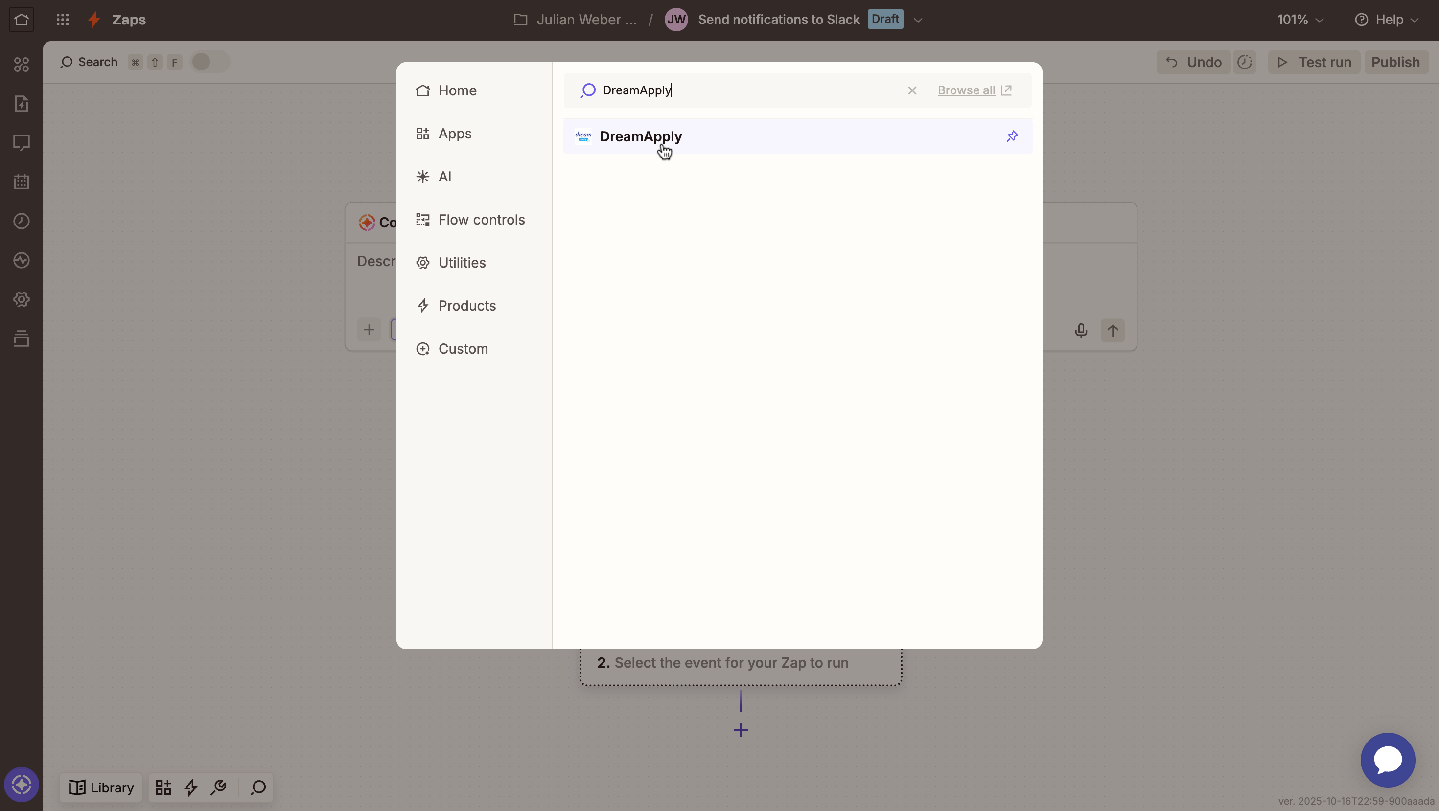 DreamApply Zapier app