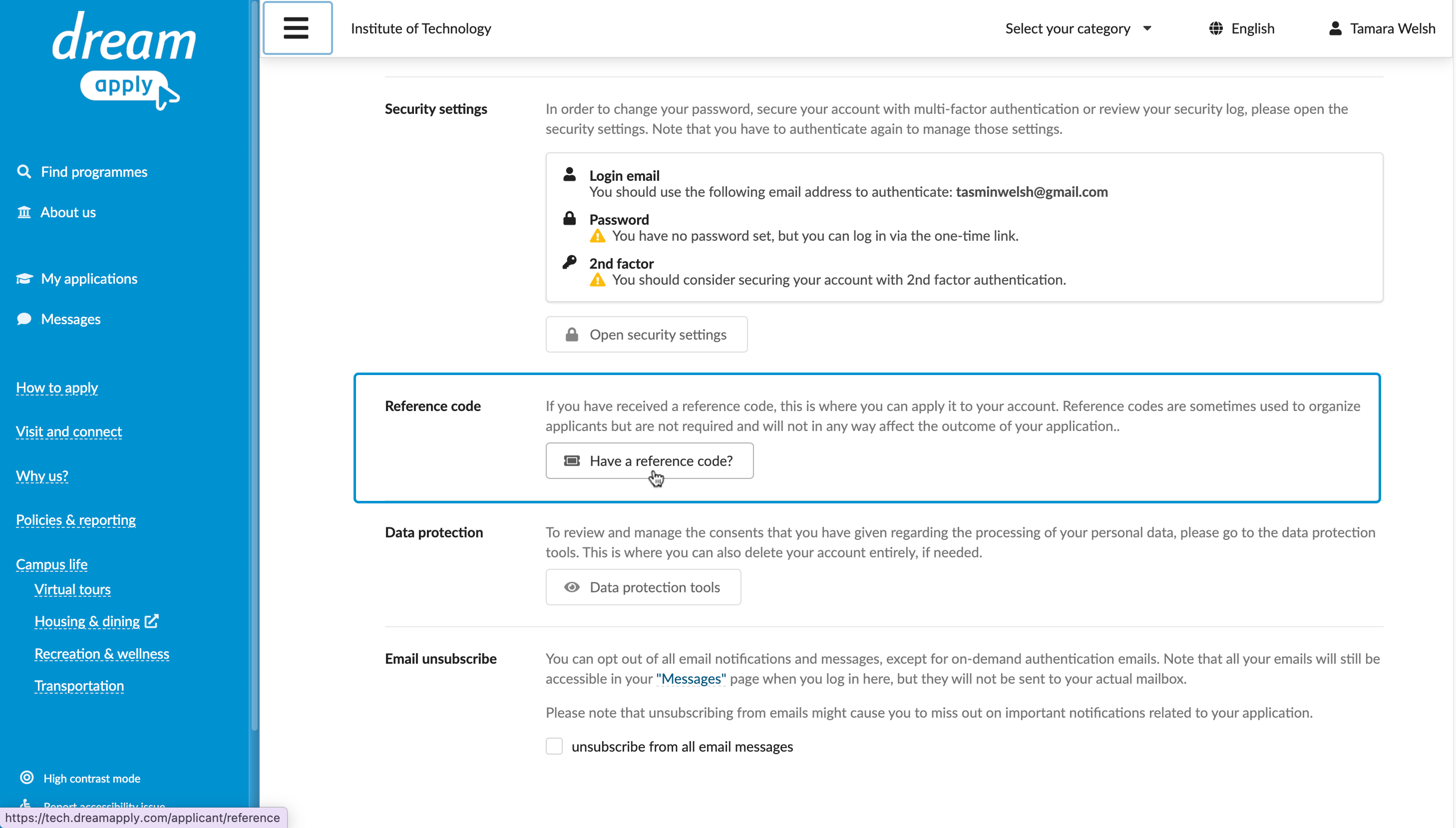 Assigning trackers by applicants
