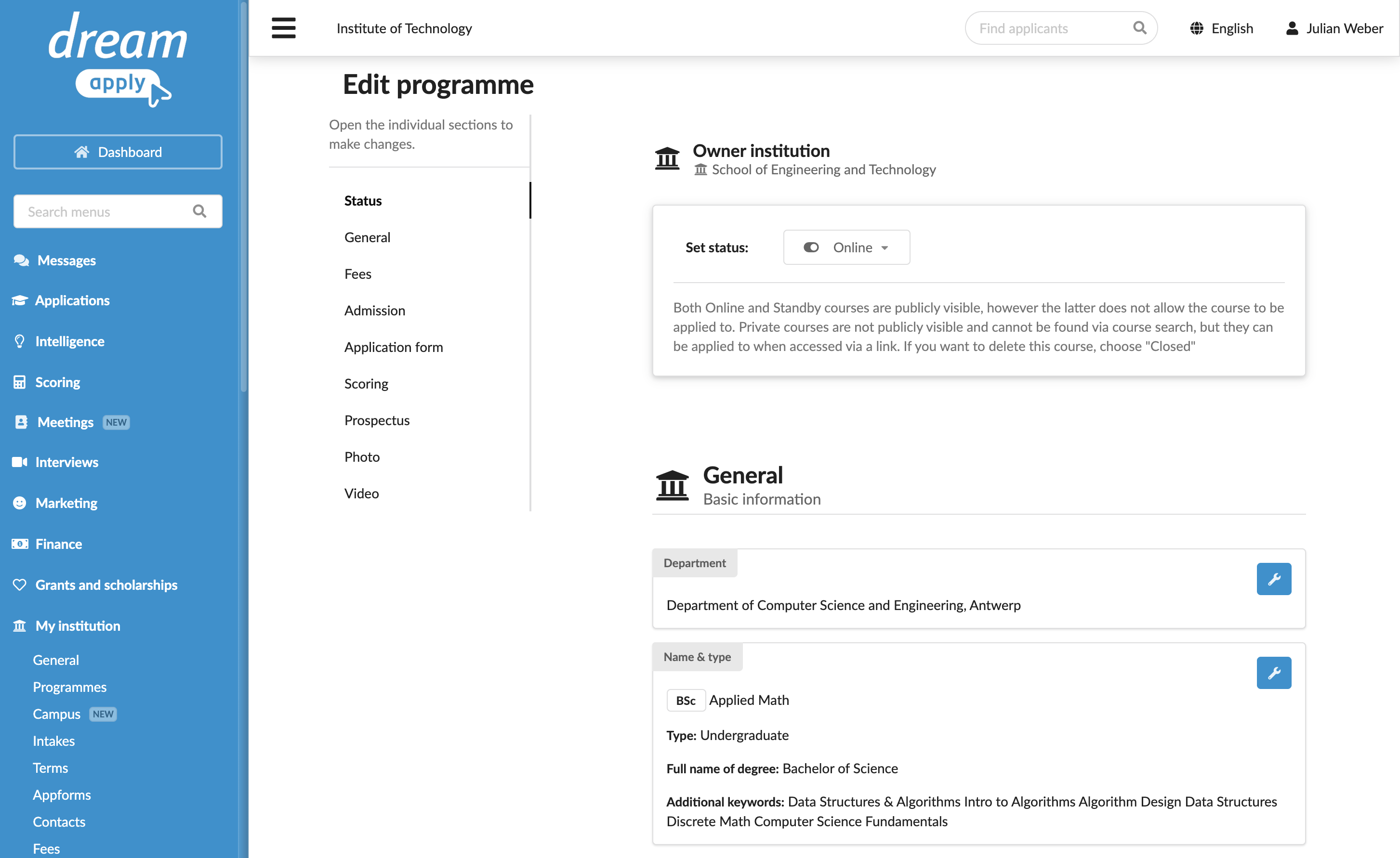 Adding programmes
