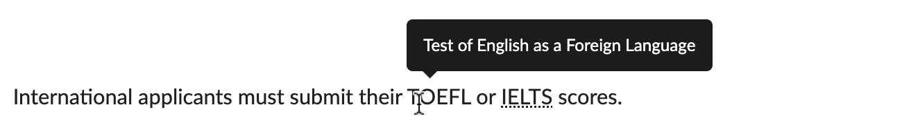 Textile-formatted abbreviations