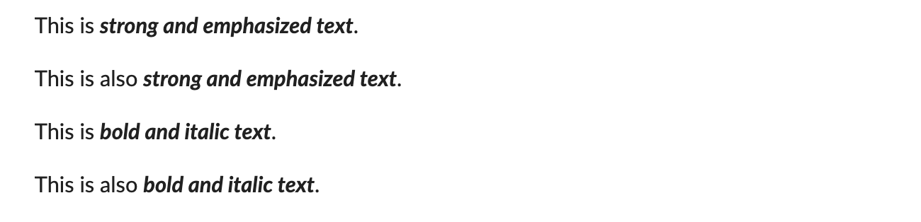 Textile-formatted bold and italic text