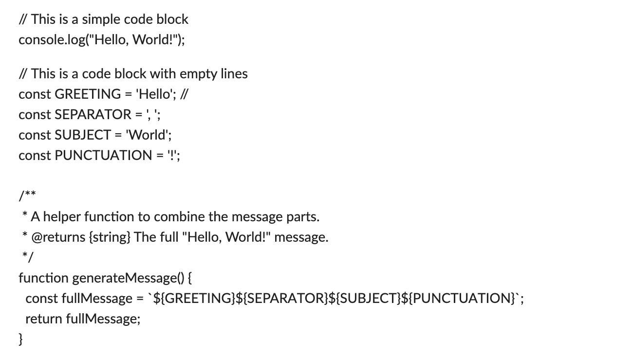 Textile-formatted code blocks
