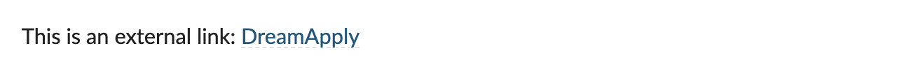 Textile-formatted external links
