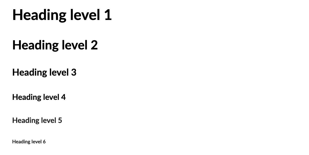 Textile-formatted headings