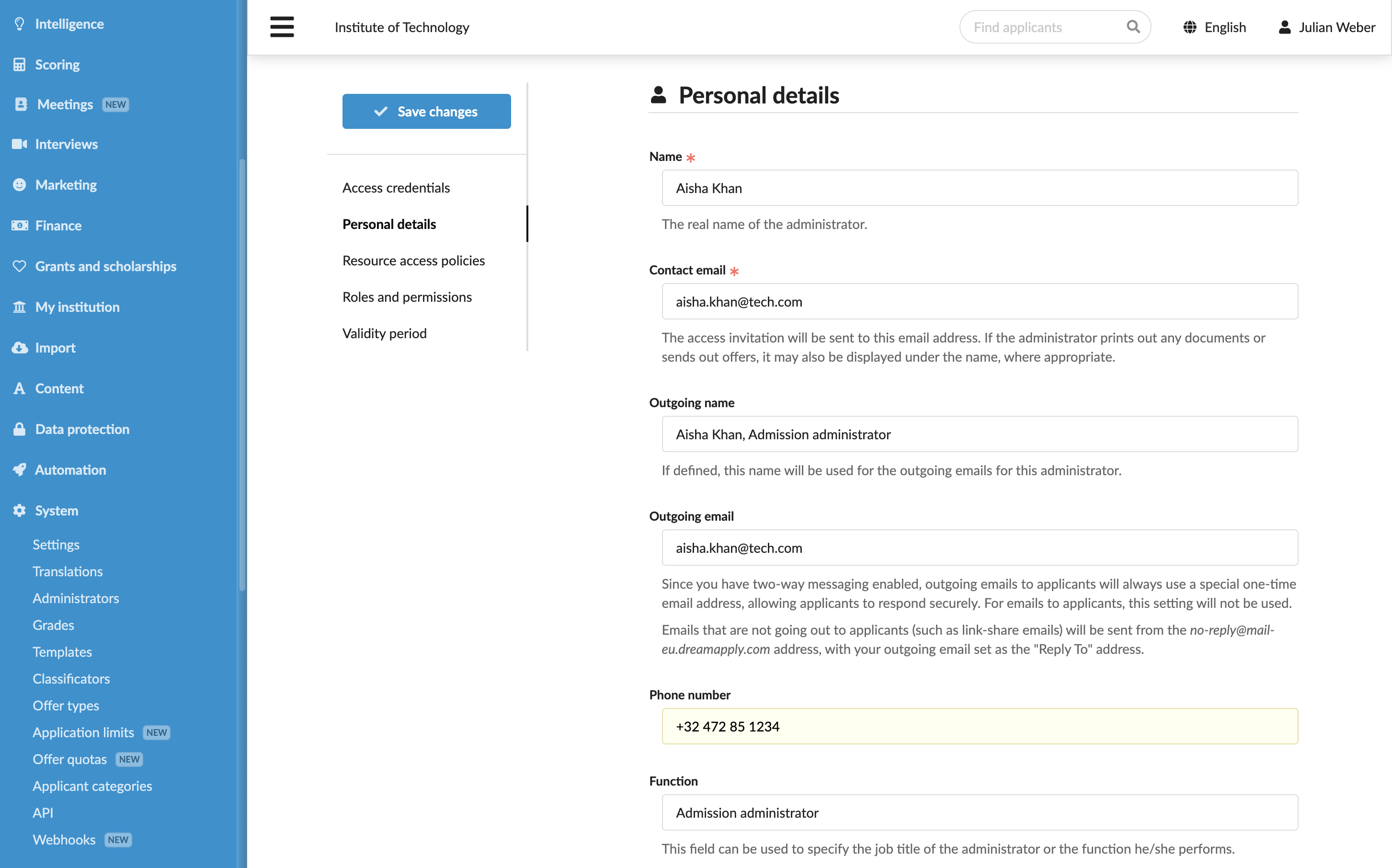 Creating an Administrator account